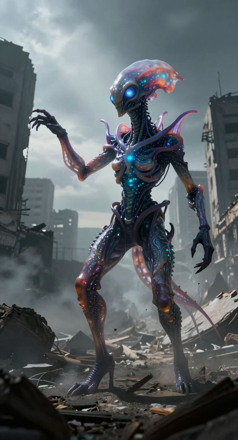 Cephalopod Shapeshifter Post Apocalyptic Glow