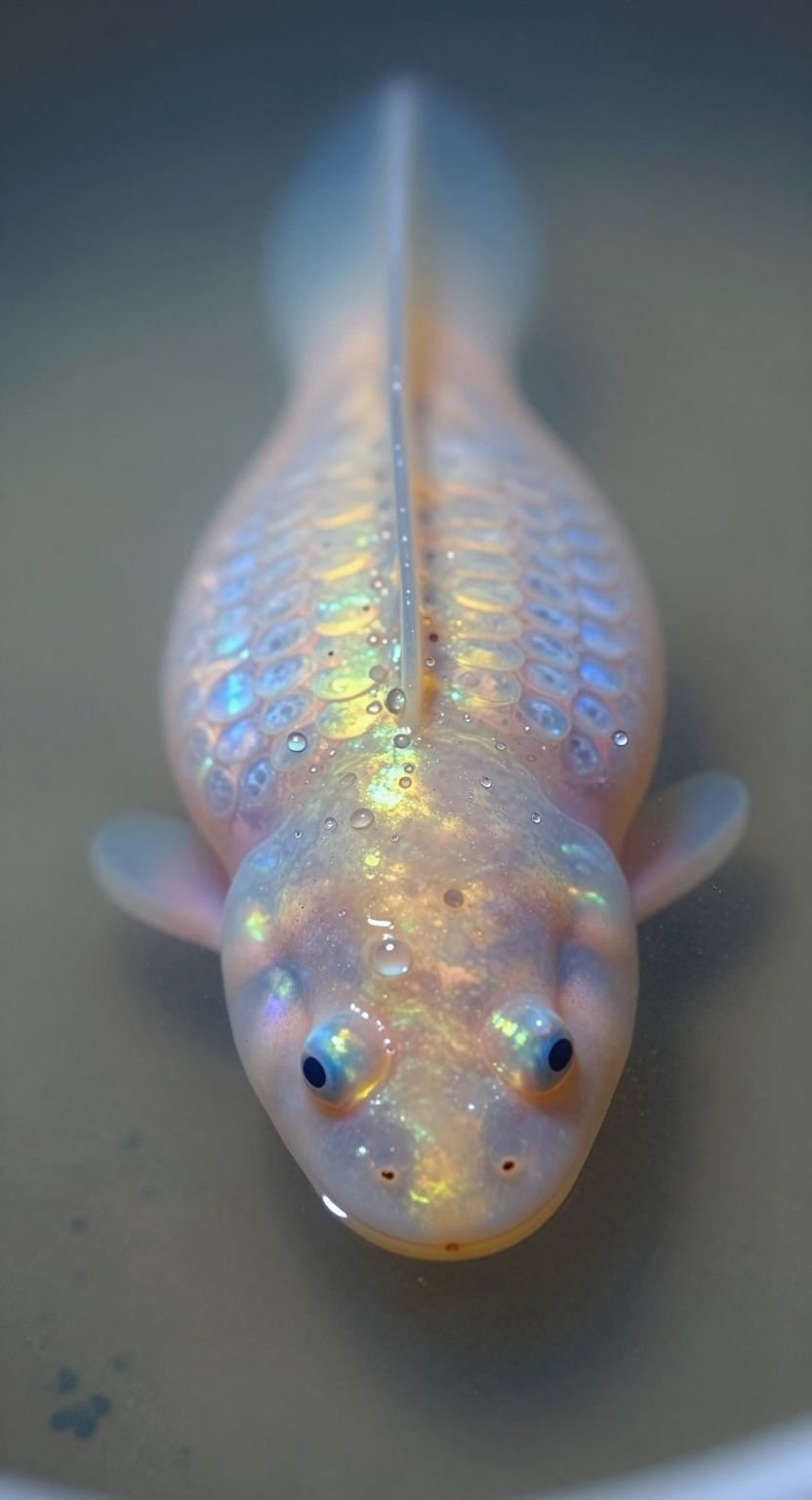 Glistening-Cellular Aquatic-Savant Lagoon-Bedside Bioluminescent-Era
