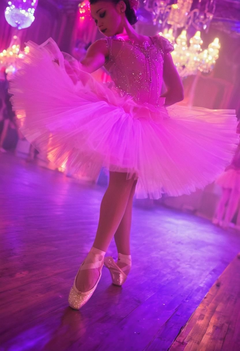 The Bipedal Chassis With Tutu Skirt In Neon Lights