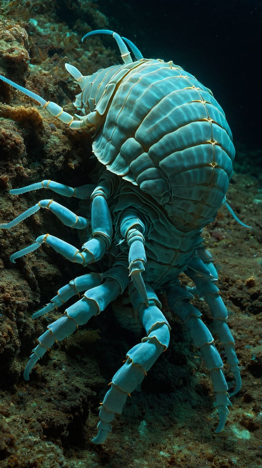 Giant Isopod Deep Trench Scene