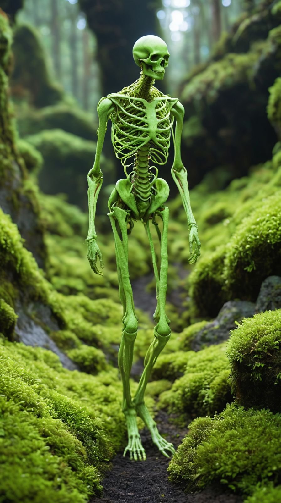 Bipedal Humanoid Bioluminescent Environment
