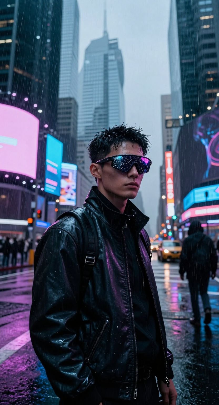Urban Wanderer In Futuristic Area
