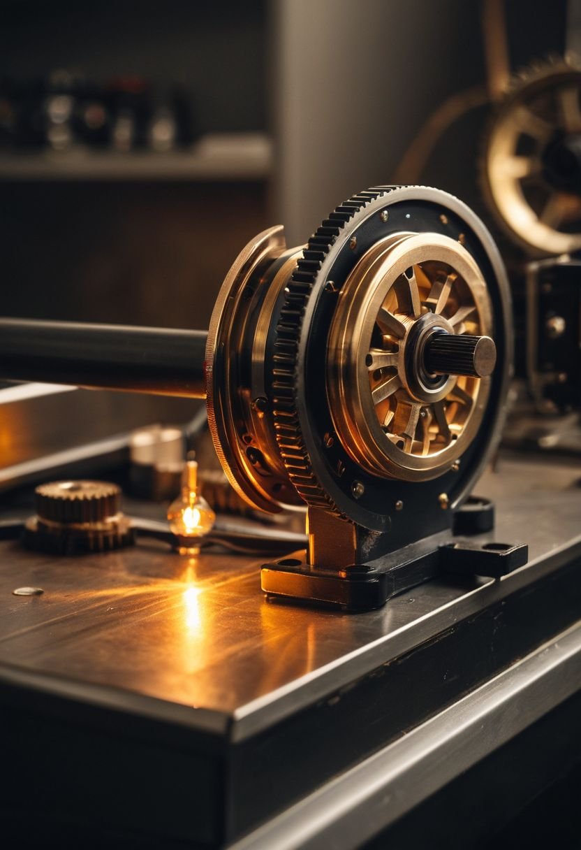 The Precision Gear Assembly Of The Workbench
