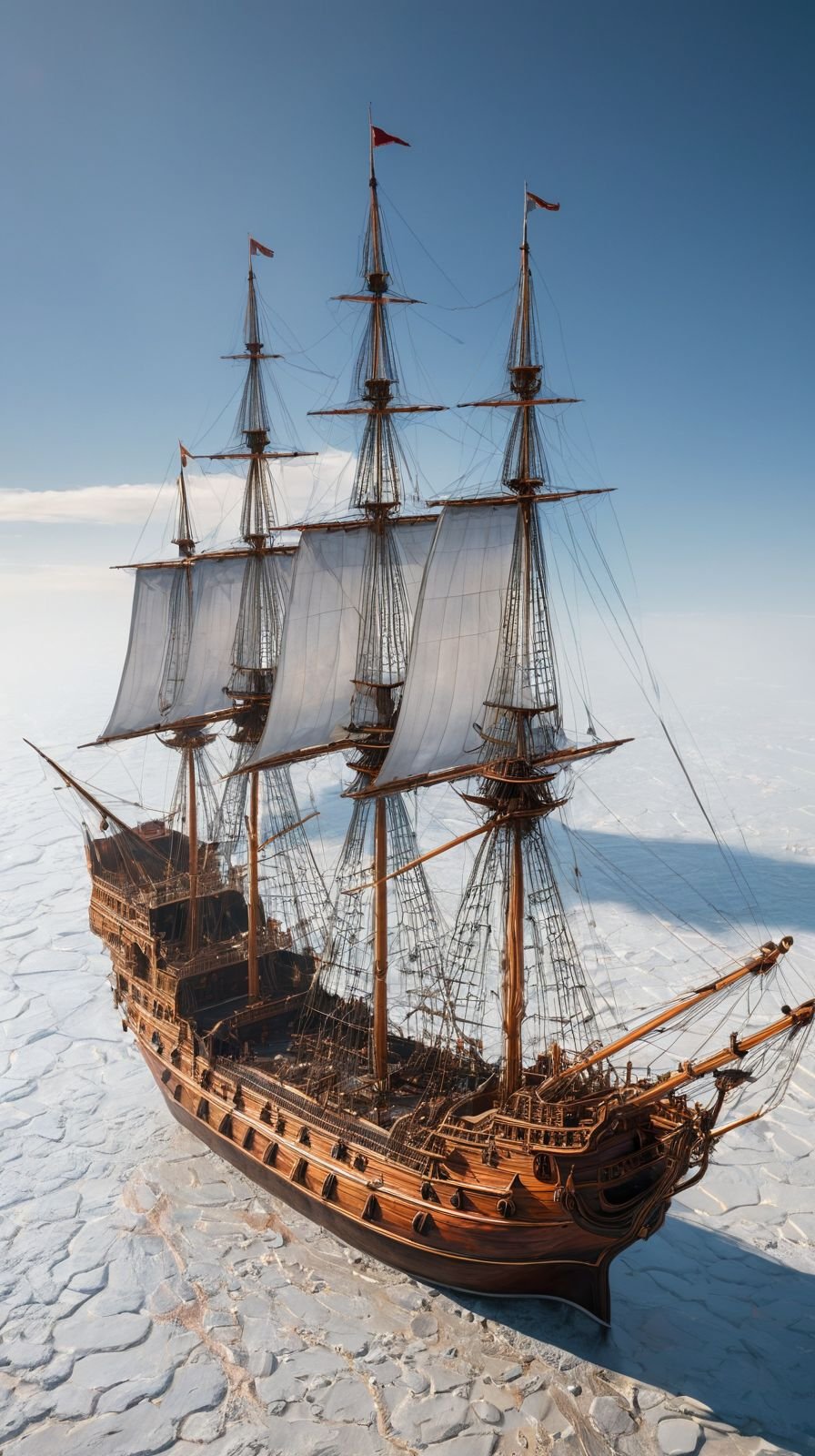 Glassblown Galleon Sunlit Studio