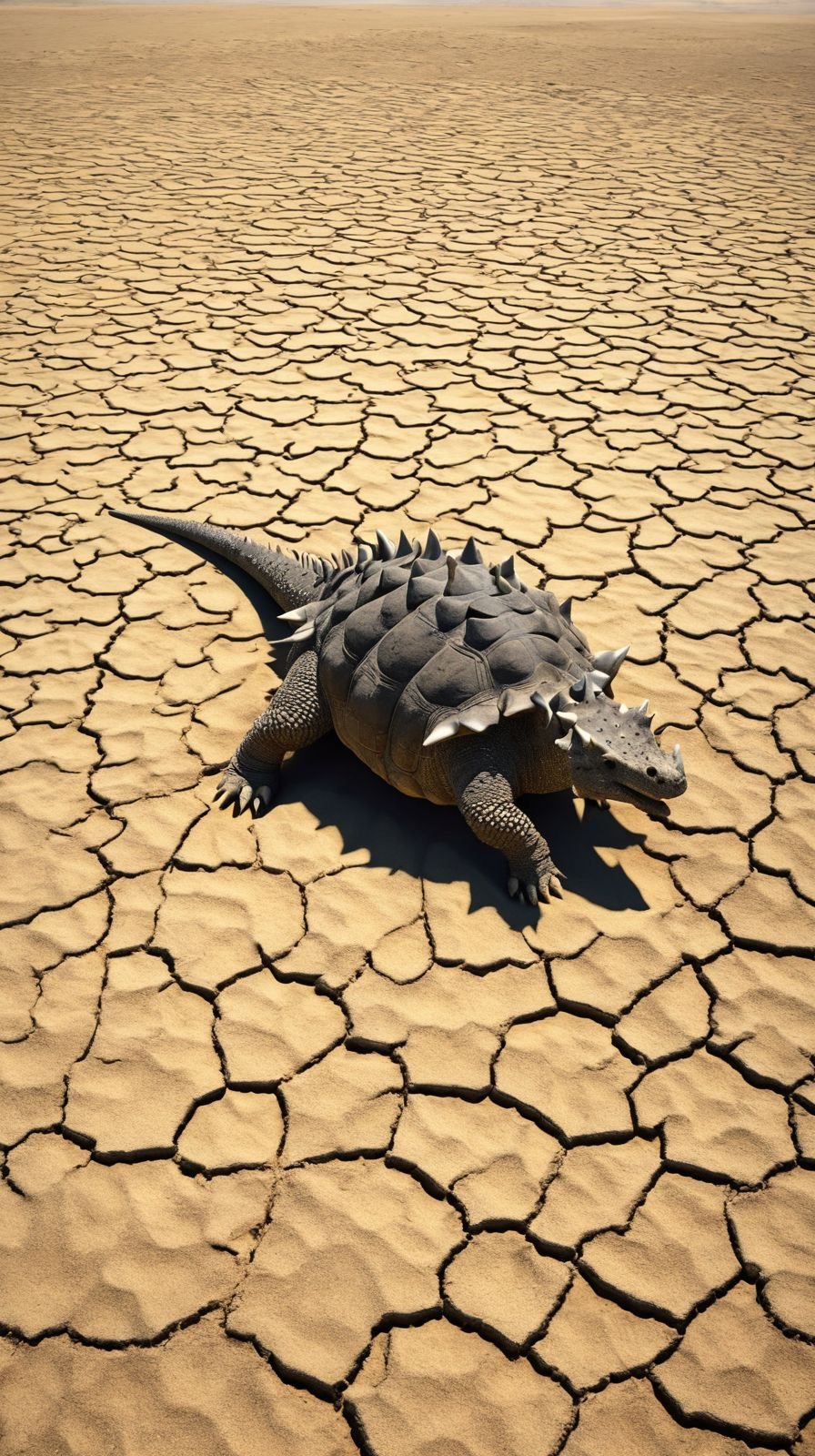 Ankylosaurus Desert Fossil Scene