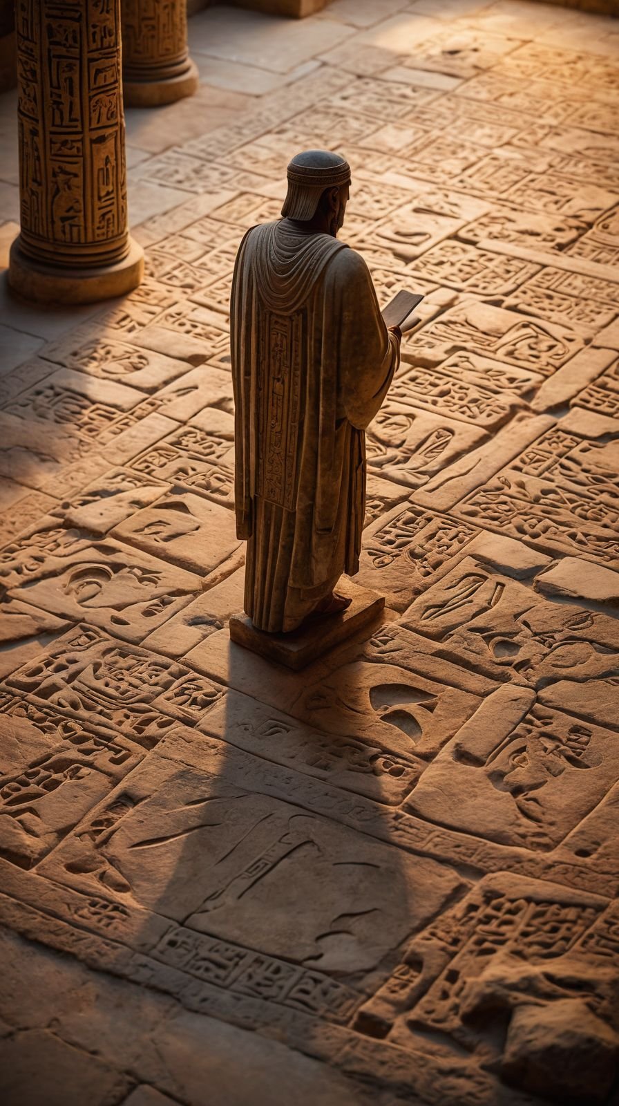 Alabaster Figure Dusty Chamber