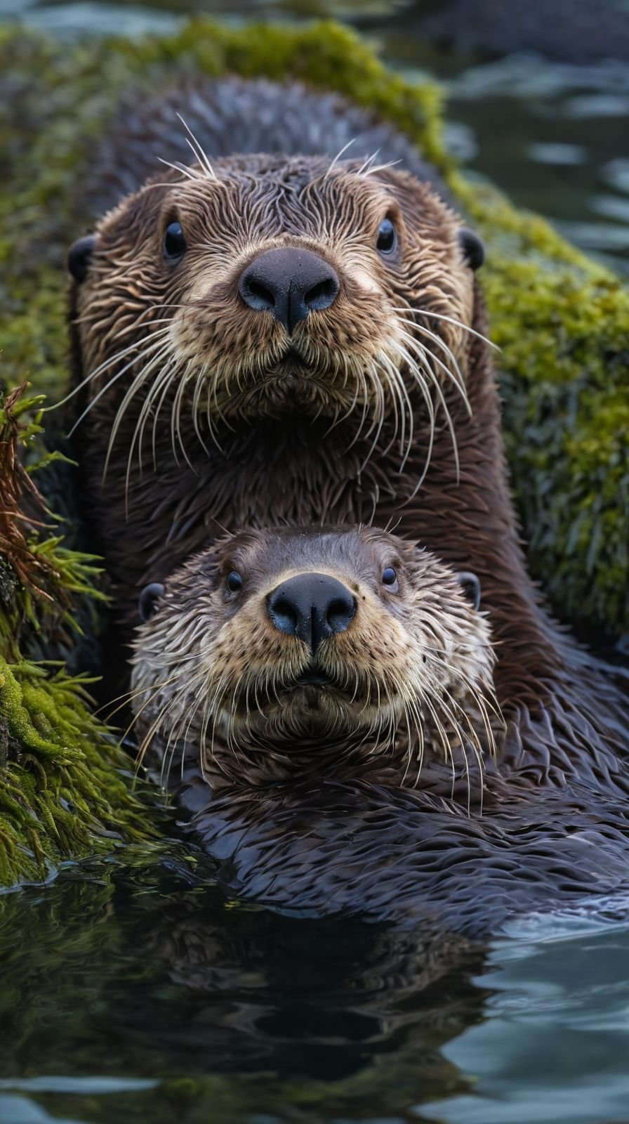 Moss Backed Sea Otter Sunken Forest Cove Dawn Era