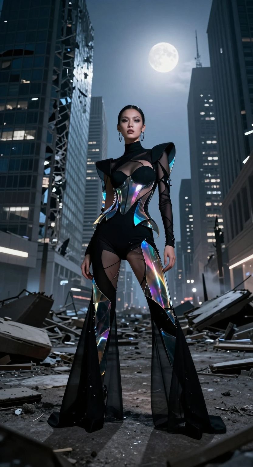 High Fashion Model Post Apocalyptic Lighting