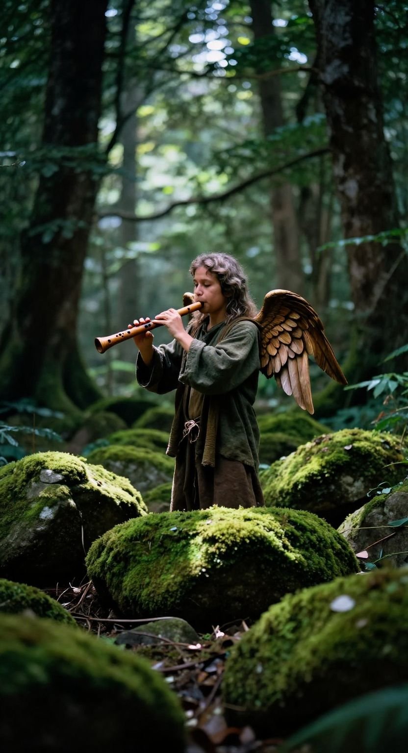The Enchanted Flutist In The Glade Woods