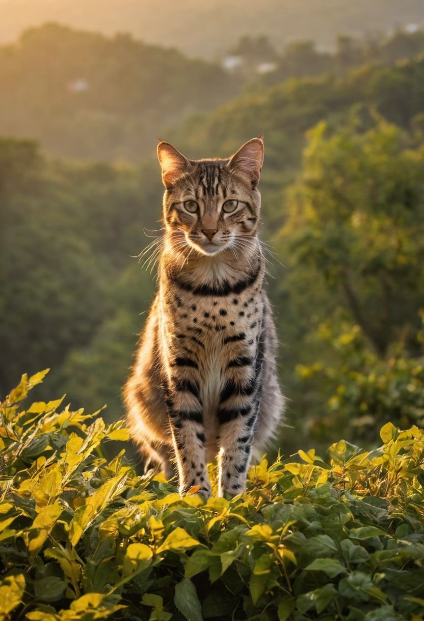 The Misty Leopard Expedition In The Golden Hour Forest.
