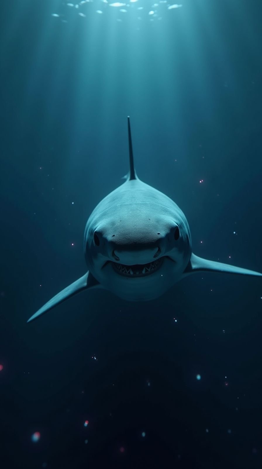 Shark in Ocean Depths Vulcanized Rubber