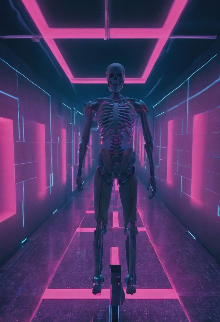The Bipedal Chassis In The Neon Corridor